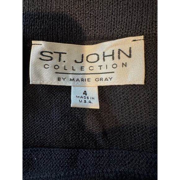 ST JOHN Evening by Marie Gray Santana Knit Skirt Jacket Set Sz 2 (Top) 4 (Skirt) - Picture 10 of 10